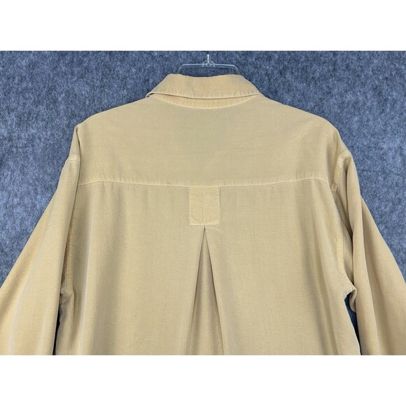 Vintage Tianello Shirt Mens Small Yellow Long Sleeve Tencel Soft 90s Made in USA - Picture 7 of 11